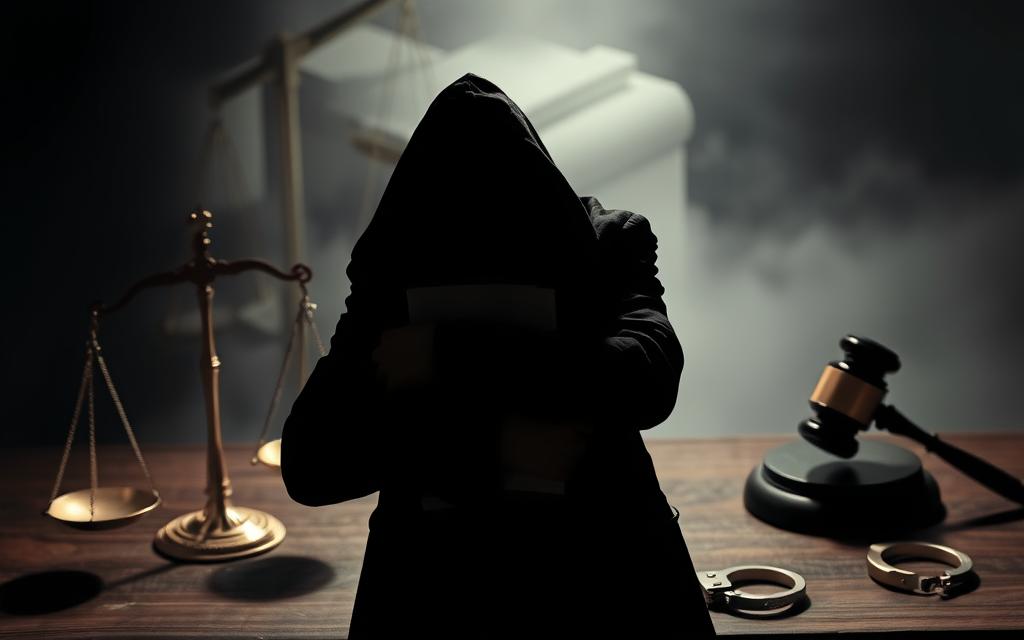 A Shadowy Figure Concealing Evidence, Surrounded By The Symbols Of Justice - Scales, Gavel, And Handcuffs. The Scene Is Bathed In A Somber, Chiaroscuro Lighting, Creating A Sense Of Unease And The Consequences Of Deception. In The Foreground, The Figure'S Face Is Obscured, Emphasizing The Anonymity Of The Act. The Middle Ground Reveals The Accoutrements Of The Legal System, A Stark Contrast To The Clandestine Actions. The Background Is Hazy, Suggesting The Far-Reaching Implications Of This Unlawful Suppression. The Overall Atmosphere Evokes A Sense Of Tension, Highlighting The Gravity Of The Situation And The Need For Transparency And Accountability. A Shadowy Figure Concealing Evidence, Surrounded By The Symbols Of Justice - Scales, Gavel, And Handcuffs. The Scene Is Bathed In A Somber, Chiaroscuro Lighting, Creating A Sense Of Unease And The Consequences Of Deception. In The Foreground, The Figure'S Face Is Obscured, Emphasizing The Anonymity Of The Act. The Middle Ground Reveals The Accoutrements Of The Legal System, A Stark Contrast To The Clandestine Actions. The Background Is Hazy, Suggesting The Far-Reaching Implications Of This Unlawful Suppression. The Overall Atmosphere Evokes A Sense Of Tension, Highlighting The Gravity Of The Situation And The Need For Transparency And Accountability.